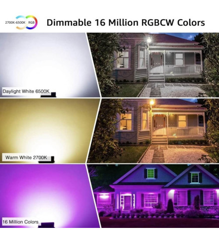 Foco Projector LED de 30W - SMART Wifi RGB+CCT - Regulável