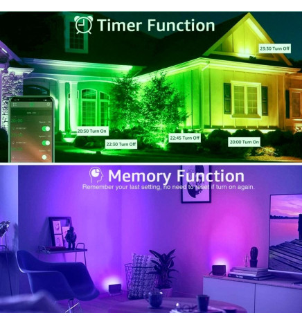 30W LED Floodlight - SMART Wifi RGB+CCT - Dimmable