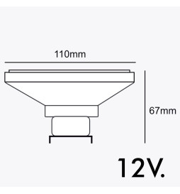Lâmpada AR111 14W 45º Gx53