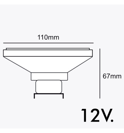 Lâmpada AR111 14W 45º Gx53