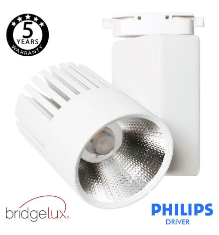 Spot LED 40W UPPSALA Blanc BRIDGELUX Chip rail Monophasé CRI +90