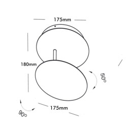 LED Wandleuchte LED 5W FINSTERNIS - Weiß