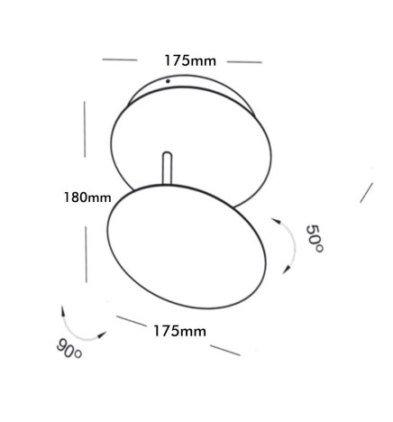 Applique LED 5W ECLISSE Bianco