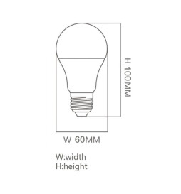 LED bulb 12W E27 A60 180° - OSRAM CHIP DURIS E 2835