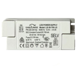 Driver for LED luminaires 25W 750mA