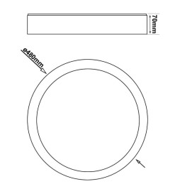 36W LED Ceiling Light VANTAA - Dimmable - CCT + Remote Control