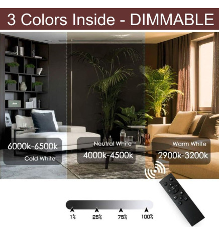 36W LED Ceiling Light VANTAA - Dimmable - CCT + Remote Control