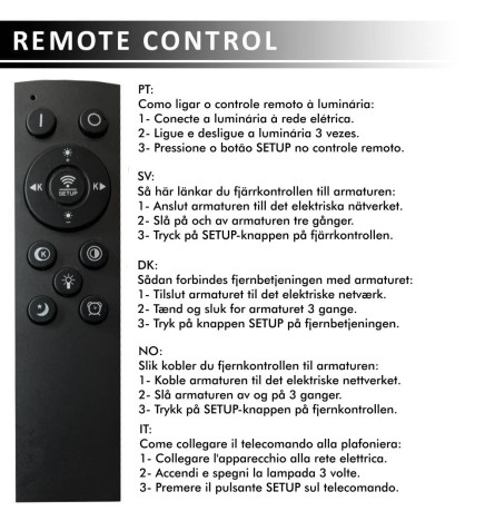36W LED Ceiling Light VANTAA - Dimmable - CCT + Remote Control
