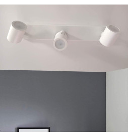 Vit takvägglampa för 3x GU10
