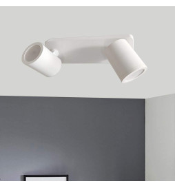 Hvit taklampe for 2x GU10