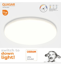 Encastrável 24W  - Frameless QUASAR - OSRAM CHIP DURIS E 2835 - CCT