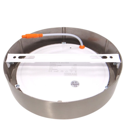 Plafond LED circular superfície Acero Inox 15W - CCT