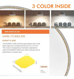 LED taklampe Torget overflate rustfritt stål 20W 120º - CCT
