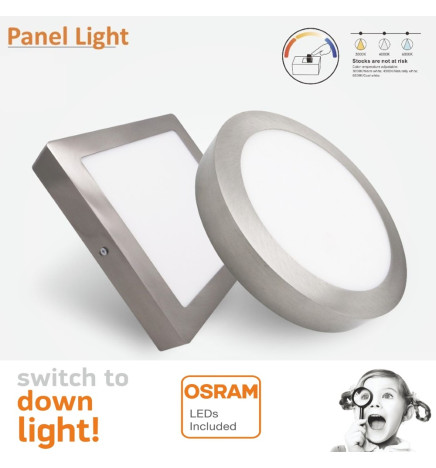 LED taklampe Torget overflate rustfritt stål 20W 120º - CCT