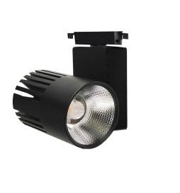 LED Tracklight 40W GRAZ Black BRIDGELUX Chip  single-phase rails - CRI +90
