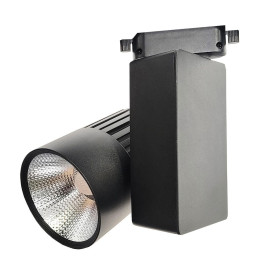 LED Tracklight 40W GRAZ Black BRIDGELUX Chip  single-phase rails - CRI +90