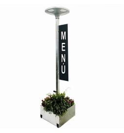 Apparecchio LED Stradale SOLARE 100W SUNWAY + Supporto portatile regolabile in altezza con ruote