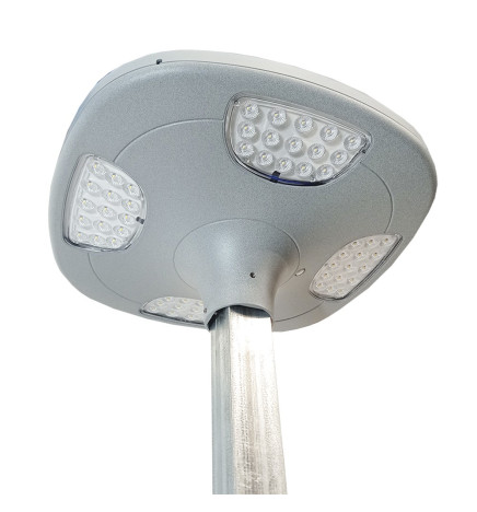Apparecchio LED Stradale SOLARE 100W SUNWAY + Supporto portatile regolabile in altezza con ruote