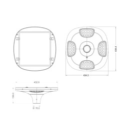 Apparecchio LED Stradale SOLARE 100W SUNWAY + Supporto portatile regolabile in altezza con ruote