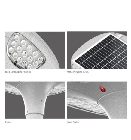 Farol Solar LED 100W Portátil SUNWAY +  Suporte Ajustável em altura com rodas