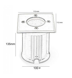 Carcasa empotrable suelo IP65 para casquillo GU10