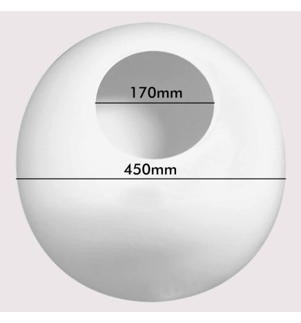 Globe Streetlamp for E27 LED Lamp