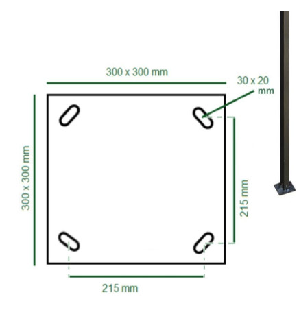 LED gadebelysning 50W Wanda - 4 meter