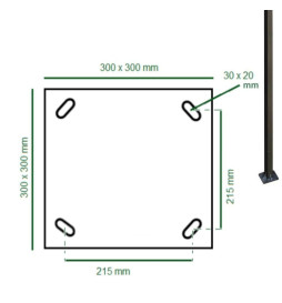 100W LED Streetlight RUTH - 4 meters - 6 meters