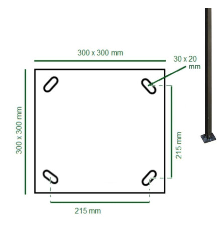 LED Straßenleuchte 100W  RUTH - 4 Meter - 6 Meter