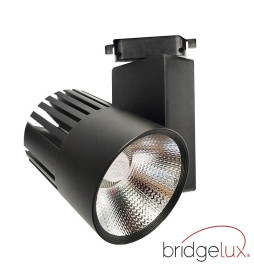LED Tracklight 40W GRAZ Black BRIDGELUX Chip  single-phase rails - CRI +90
