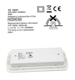 LED-nödljus 4W + takuppsättning + permanent ljusalternativ - IP65