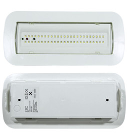 LED nødlys 4W + taksett + permanent lys alternativ - IP65