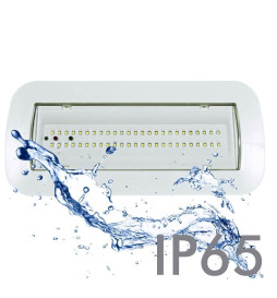 LED nødlys 4W + taksett + permanent lys alternativ - IP65