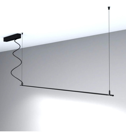 Linearlampe Pendelleuchte - MILANO SLIM SCHWARZ - 0,5 m - 1 m - 1,5 m - 2 m - IP54