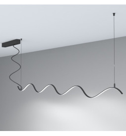 Linearlampe Pendelleuchte - MILANO SLIM SCHWARZ CURVES - 0,5 m - 1 m - 1,5 m - 2 m - IP20