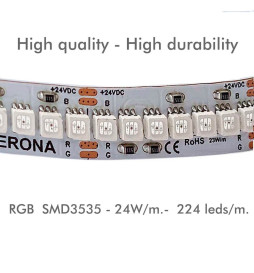 Lampada lineare Sospensione LED RGB - MONACO DI BAVIERA SLIM NERO - 0.5m - 1m - 1.5m - 2m - IP54