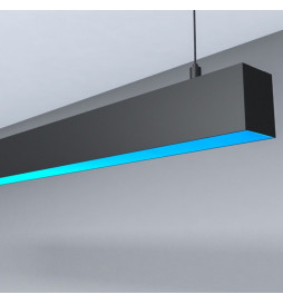 Lampada lineare Sospensione LED RGB - MONACO DI BAVIERA SLIM NERO - 0.5m - 1m - 1.5m - 2m - IP54