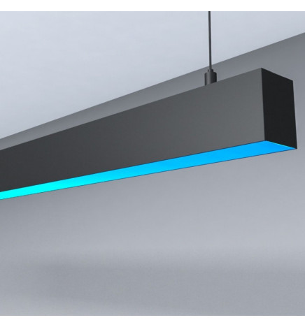 Lampada lineare Sospensione LED RGB - MONACO DI BAVIERA SLIM NERO - 0.5m - 1m - 1.5m - 2m - IP54