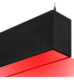 Lampada lineare Sospensione LED RGB - MONACO DI BAVIERA SLIM NERO - 0.5m - 1m - 1.5m - 2m - IP54