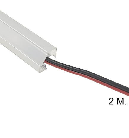 Barra lineare LED - Superficie - TEXAS ARGENTO - 0,5m - 1m - 1,5m - 2m