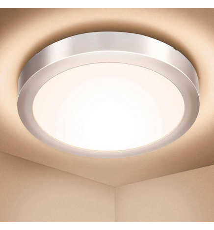 LED taklampe sirkulær overflate rustfritt stål 15W - CCT