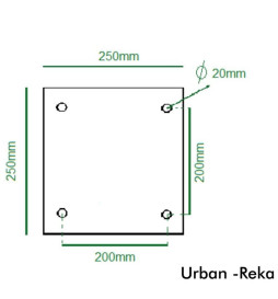 Søjle REKA - Sort - 3 meter - 4 meter