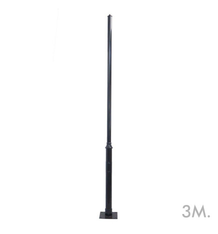 Søyle REKA - Svart - 3 meter - 4 meter
