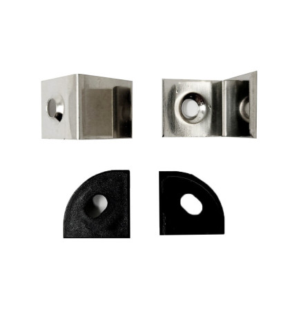Aluminiumprofil  - Svart Vit - 2 meter - L - för LED