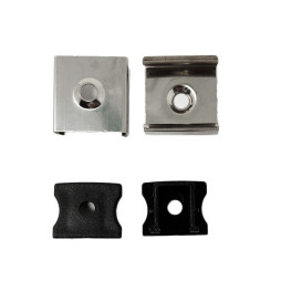 Aluminiumsprofil - Sort Hvid- 2 meter - U - til LED