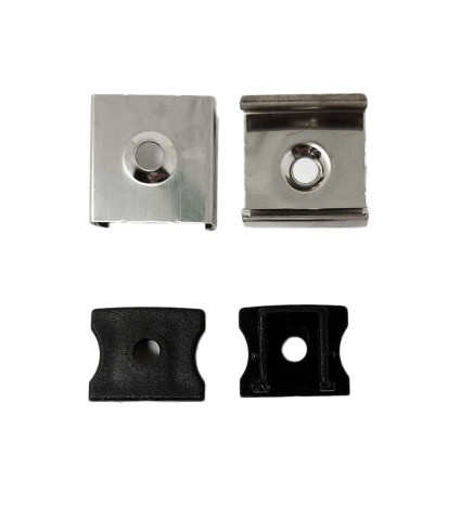 Aluminiumsprofil - Sort Hvid- 2 meter - U - til LED