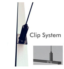 Linearlampe Pendelleuchte - MILANO SLIM SCHWARZ - 0,5 m - 1 m - 1,5 m - 2 m - IP54