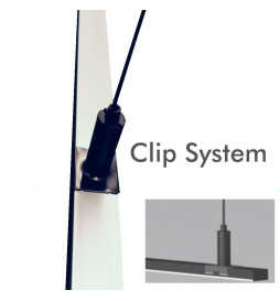 Lampada lineare Sospensione - MILANO SLIM ARGENTO - 0.5m - 1m - 1.5m - 2m - IP20