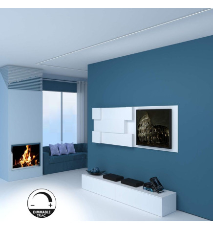 Plafoniera LED lineare - NEW YORK ARGENTO - 0.5m - 1m - 1.5m - 2m - IP54