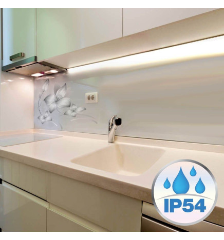 Régua linear LED - NEW YORK  PRATA - 0,5m - 1m - 1,5m - 2m - IP54